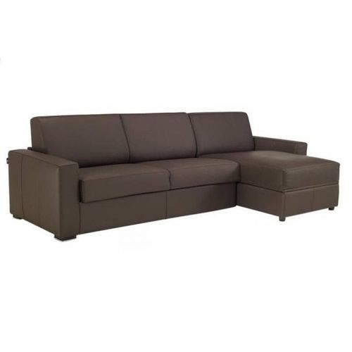 Canapé D'angle Dreamer Convertible Express 140cm Polyuréthane Marron Matelas 16 Cm