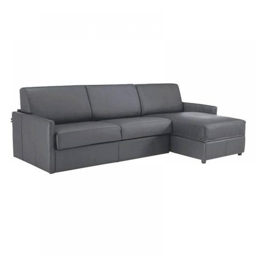 Canapé D'angle Sun Convertible Express 140cm Polyuréthane Gris Graphite Matelas Épaisseur 16cm