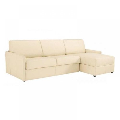 Canapé D'angle Sun Convertible Express 140cmpolyuréthane Écru Matelas Épaisseur 16cm