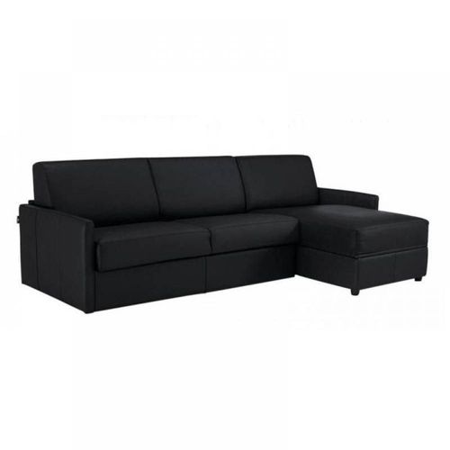 Canapé D'angle Sun Convertible Express 140cm Polyuréthane Noir Matelas Épaisseur 16cm