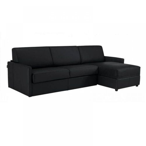 Canapé D'angle Sun Convertible Express 160cm Polyuréthane Noir Matelas Épaisseur 16cm