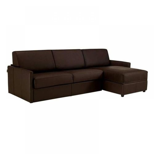 Canapé D'angle Sun Convertible Express 160cm Polyuréthane Marron Matelas Épaisseur 16cm
