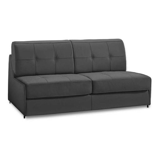 Canapé Lit Compact 3 Places Denso Rapid Express 140cm Microfibre Graphite Matelas 18 Cm