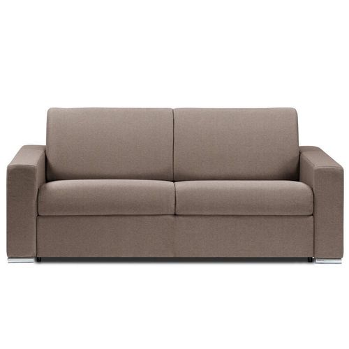 Canapé Lit 2-3 Places Dreamer Convertible Express 120cm Tweed Taupe Matelas 16 Cm