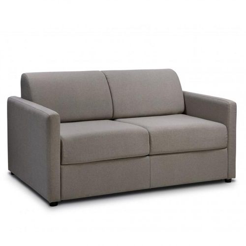 Canapé Grandiose Convertible Canapexpress Matelas Mémory 22 Cm Sommier Lattes 120 Cm Tissu Tweed Gris