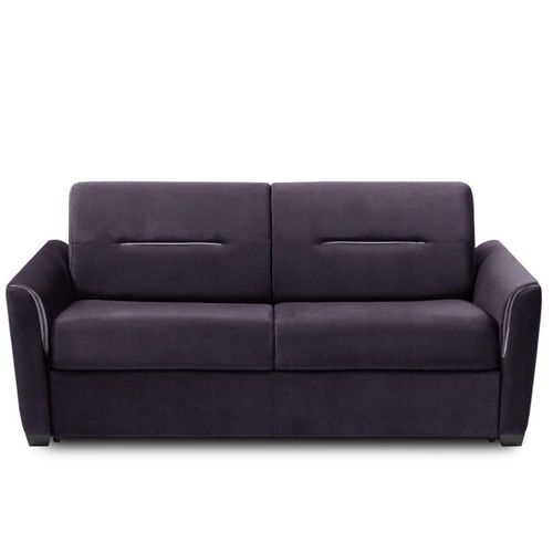 Canapé Convertible Express Amazone 120cm Matelas 16cm Cuir Vachette Violet