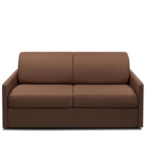 Canapé Convertible Paradiso Express 140cm Matelas 14cm Marron Chocolat