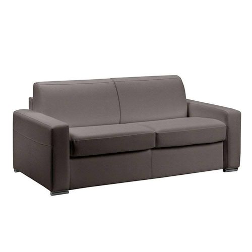 Canapé Lit 3 Places Master Convertible Express 140 Cm Polyuréthane Taupe Matelas 18 Cm Inclus
