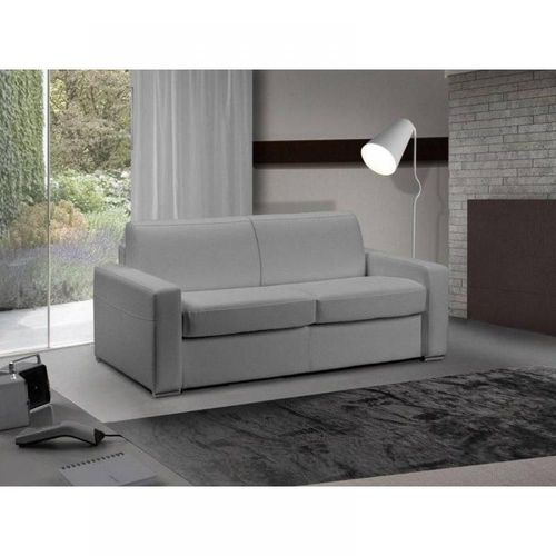 Canapé Lit 3 Places Master Convertible Express 140 Cm Polyuréthane Gris Silex Matelas 18 Cm Inclus