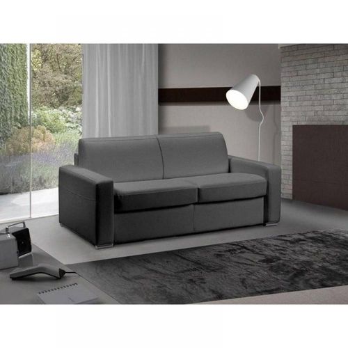 Canapé Lit 3 Places Master Convertible Express 140 Cm Polyuréthane Gris Graphite Matelas 18 Cm Inclus
