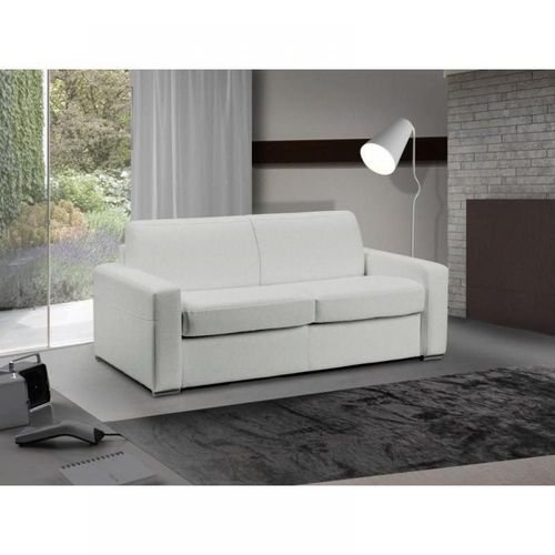 Canapé Lit 3-4 Places Master Convertible Express 160 Cm Polyuréthane Blanc Matelas 18 Cm Inclus