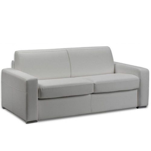 Canapé Lit 3 Places Master Convertible Express 140 Cm Polyuréthane Blanc Matelas 18 Cm