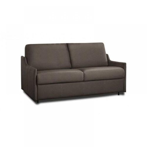 Canapé Lit 2-3 Places Luna Convertible Express 120cm Polyuréthane Taupe Matelas 16 Cm