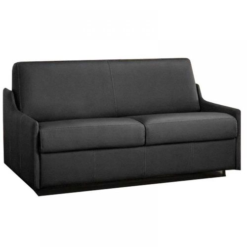 Canapé Lit 3 Places Luna Convertible Express 140cm Polyuréthane Gris Graphite Matelas 16 Cm