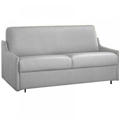 Canapé Lit 2-3 Places Luna Convertible Express 120cm Polyuréthane Gris Silex Matelas 16 Cm