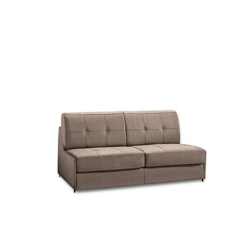 Canapé Lit Compact Intenso 140cm Convertible Express Matelas 16cm Tweed Taupe Sable