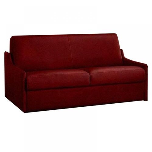 Canapé Lit 4 Places Luna Convertible Express 160 Cm Microfibre Bordeaux Matelas 16 Cm