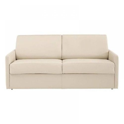 Canapé Lit 2-3 Places Sun Convertible Express 120cm Polyuréthane Écru Matelas Épaisseur 16cm
