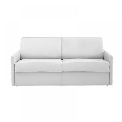 Canapé Lit 3 Places Sun Convertible Express 140cm Polyuréthane Blanc Cassé Matelas Épaisseur 16cm