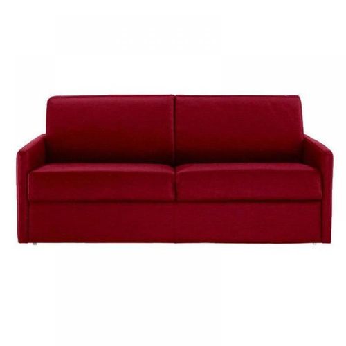 Canapé Lit 2-3 Places Sun Convertible Express 120cm Tweed Rouge Matelas Épaisseur 16cm