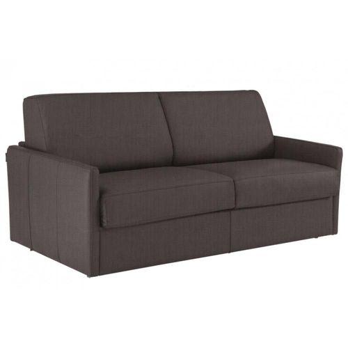 Canapé Lit 3 Places Sun Convertible Express 140cm Tweed Marron Matelas Épaisseur 16cm
