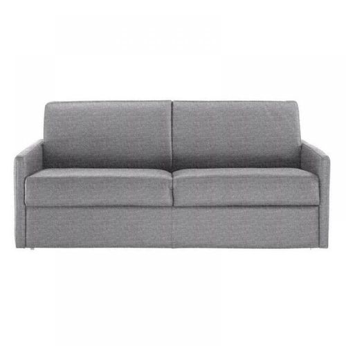 Canapé Lit 3 Places Sun Convertible Express 140cm Tweed Gris Silex Matelas Épaisseur 16cm