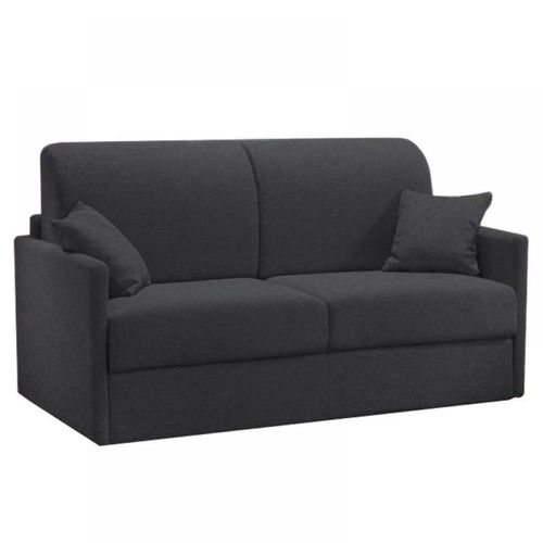Canapé Lit 3 Places Sun Convertible Express 140cm Microfibre Gris Graphite Matelas Épaisseur 16cm