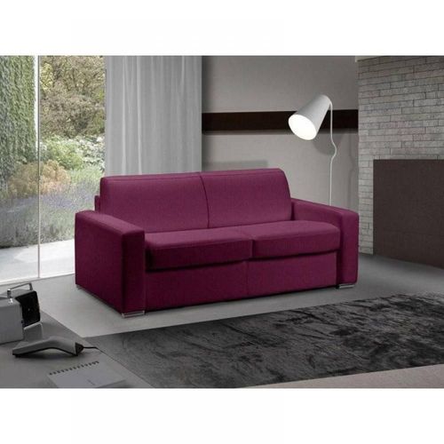 Canapé Lit 3 Places Master Convertible Express 140 Cm Tweed Cross Fushia Matelas 18 Cm Inclus