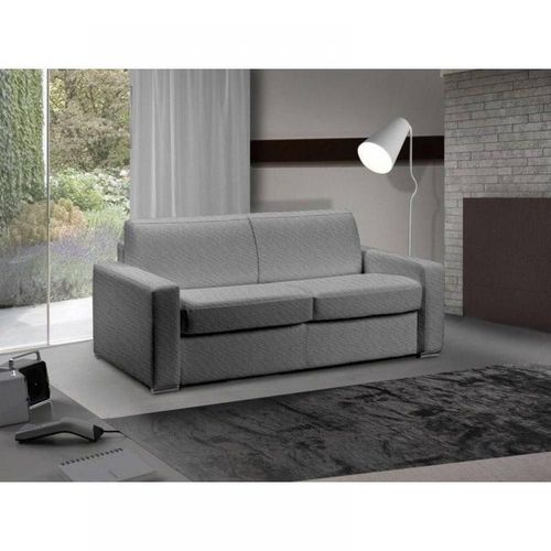Canapé Lit 3 Places Master Convertible Express 140 Cm Tweed Gris Silex Matelas 18 Cm Inclus