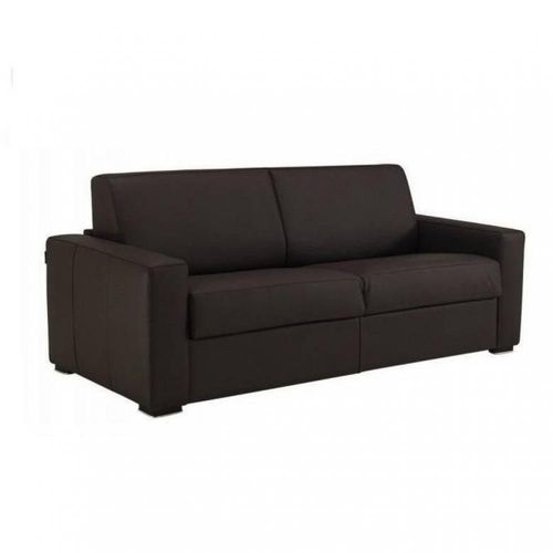Canapé Dreamer Convertible Express 140cm, Cuir Vachette Marron. Matelas 16 Cm
