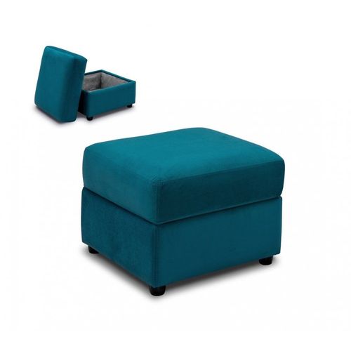 Pouf Coffre Dreamer Velours Bleu Turquoise