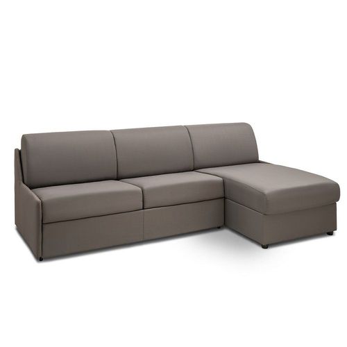 Canapé D'angle Convertible Gain De Place Gris Silver Express Couchage 140 Cm
