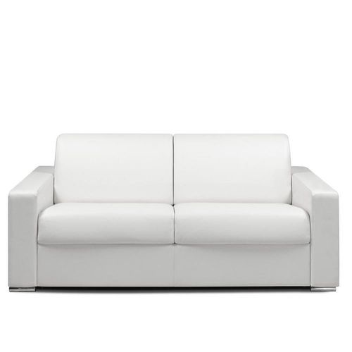 Canapé Express 140 Cm Dreamer Edition Cuir Et Pu Cayenne Blanc Matelas 16 Cm