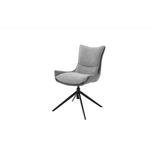 Chaise Design Kaku Tissu Gris Anthracite Pieds Noir