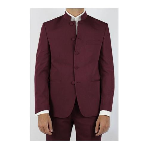 Veste col mao Bordeaux Homme Mode homme Rakuten