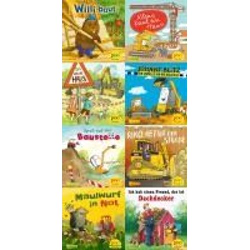 Pixi-Bundle 8er Serie 276: Pixis Fahrzeuge Auf Der Baustelle (8x1 Exemplar)
