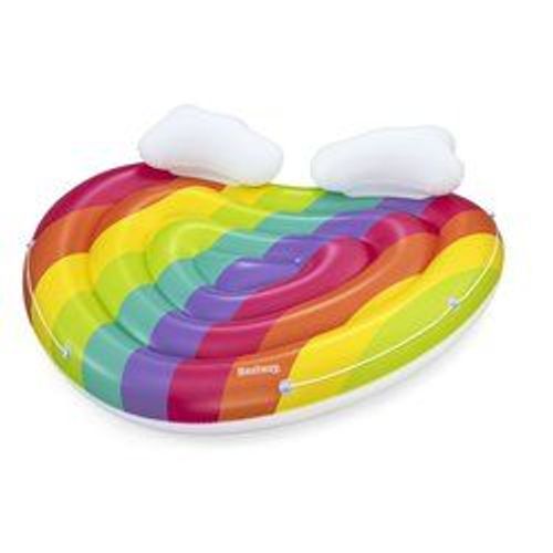 Bestway île De Piscine Gonflable Rainbow Dreams Pour 2 Personnes 1,75