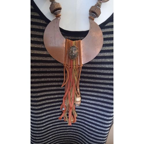 Grand Collier Hippie Vintage Carol Dauplaise