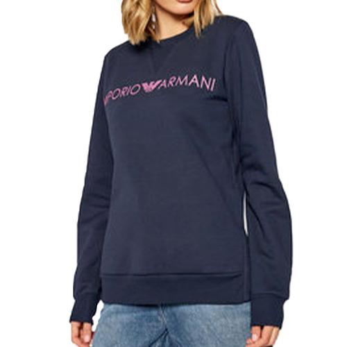 Sweat Emporio Armani Classic Logo Femme Bleu