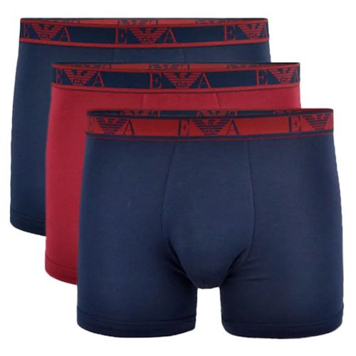 Boxer Emporio Armani Pack X3 Unlimited Logo Homme Rouge