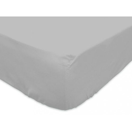 Drap Housse 90x190 Cm En Coton 57 Fils Soleil D'ocre Gris