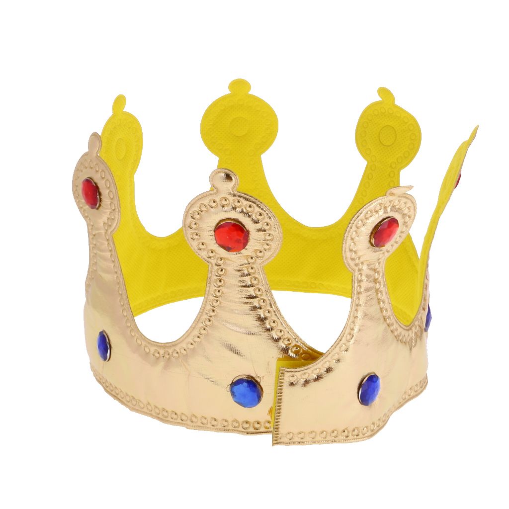com-four® Ensemble Royal avec Sceptre et Couronne pour Costume de Roi et de Reine pour Carnaval Carnaval et Halloween Couronne et Sceptre - 2 Parties 