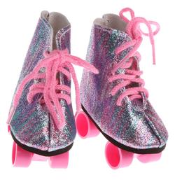1 Paire 3 cm patin à roulettes fantaisie poupée Chaussures jouets pour filles weihnachowp 4 