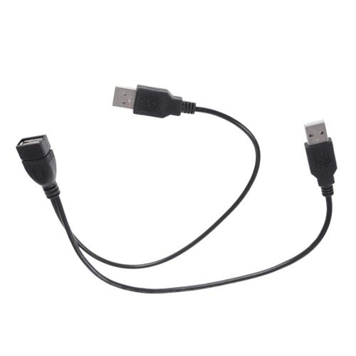 Câble USB Mâle à 2 double USB femelle Y Splitter Adaptateur