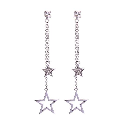 Boucles D'oreilles Pendantes Cristal Étoile Alliage Gland Boucles D'oreilles Pour Les Femmes Mode Luxe Zircone Bijoux En Gros