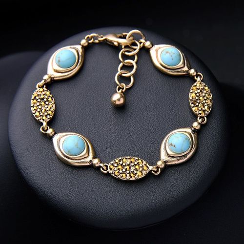 Charme Bracelets Bracelet De Mode Antique Pierre Résine Breloque Bijoux Perle Chaîne Fleurs Pour Les Femmes En Gros