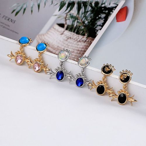Boucles D'oreilles Pendantes Boucles D'oreilles En Résine De Verre Noir Et Vert Et Bleu De Conception Spéciale Pour Les Femmes