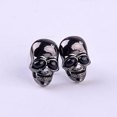 Boucles D'oreilles Punk Lumière Noir Mal Grands Yeux Crâne Boucles D'oreilles Pour Les Femmes Mode Oreille Broche Bij