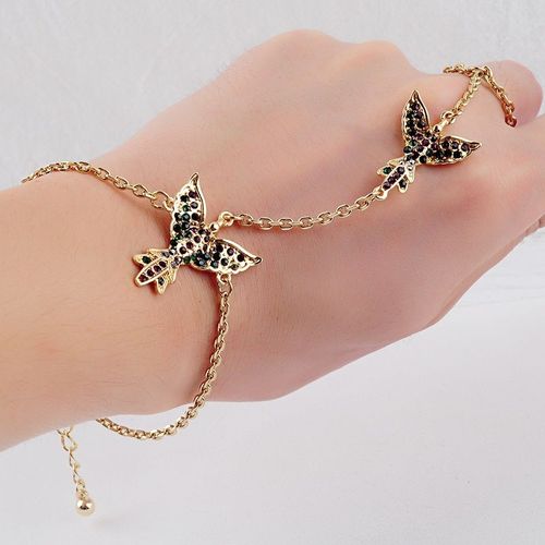 Bracelets Ficelle Et Chaîne Bohême Vintage Acrylique Cristal Papillon Bracelet Pour Les Femmes En Gros Date Cadeau Bijoux Acce