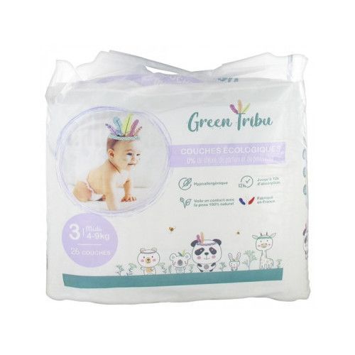 Couches Écologiques 26 Couches Taille 3 (4-9 Kg)